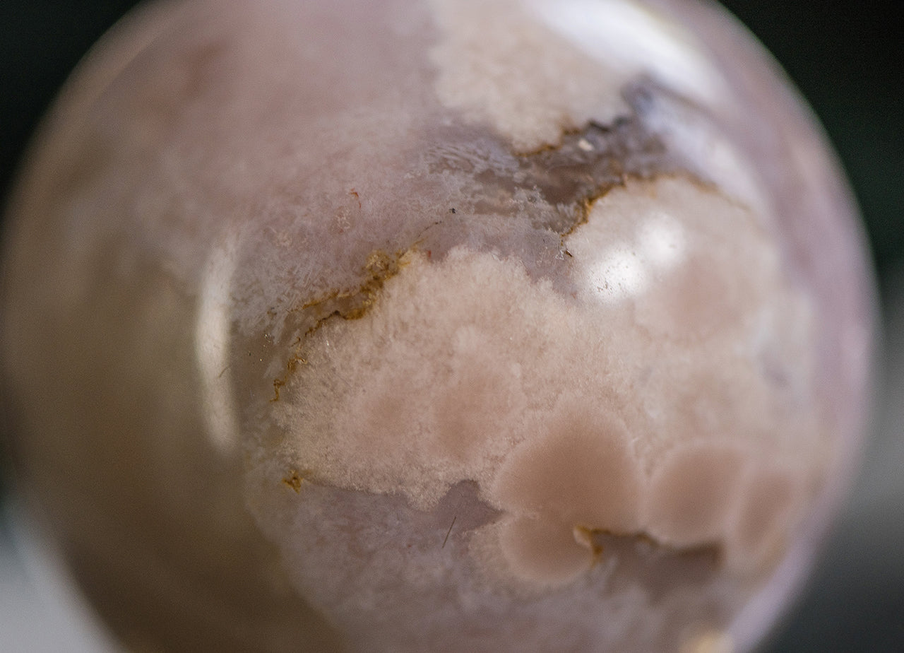 Blumenachat ✧ Kristallkugel ✧ Sanftes Wachstum