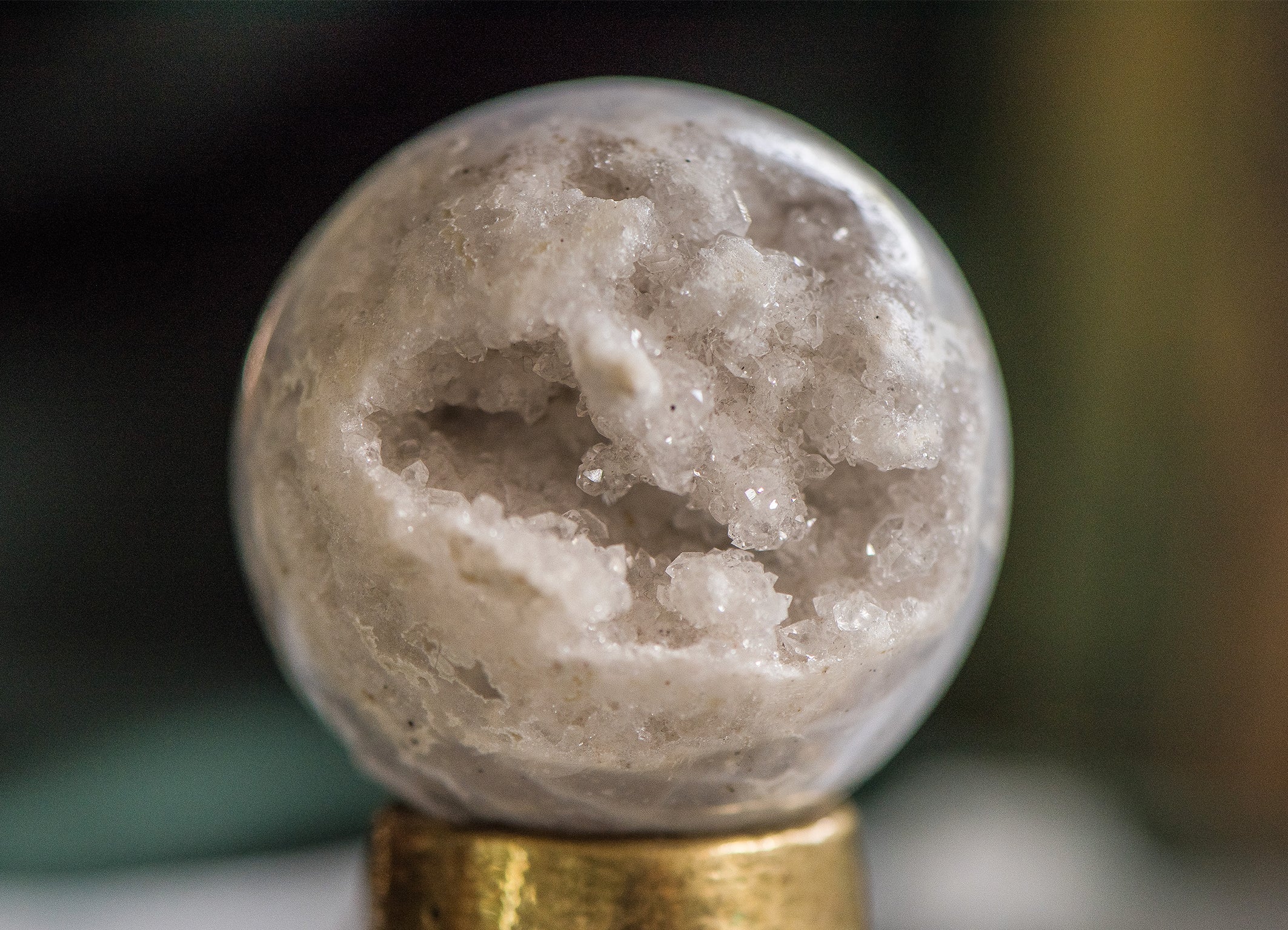 Blumenachat ✧ Kristallkugel ✧ Sanftes Wachstum