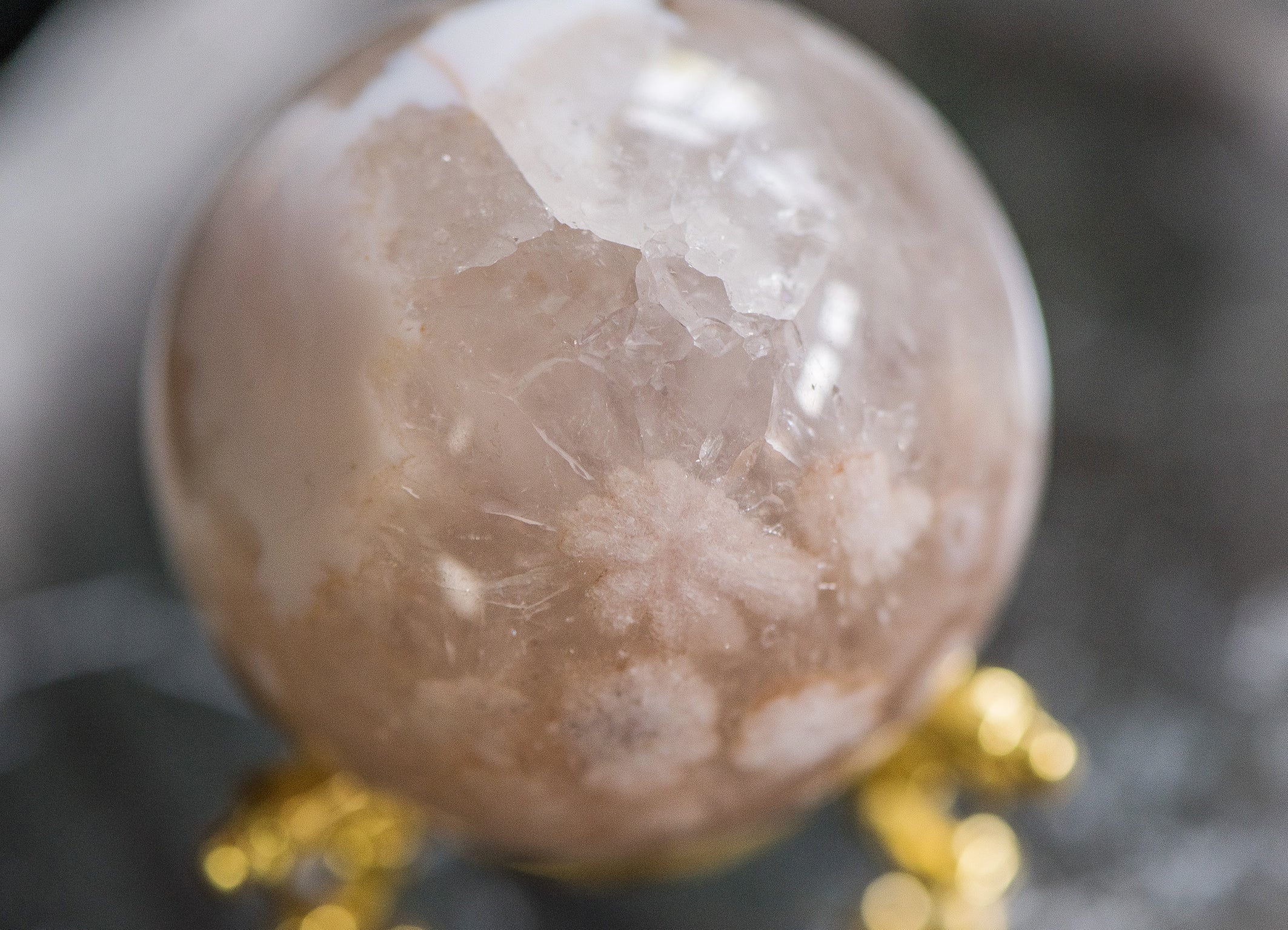 Blumenachat ✧ Kristallkugel ✧ Sanftes Wachstum