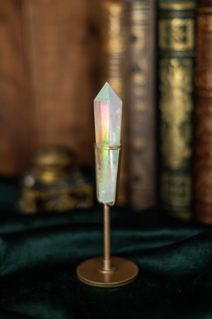 Bergkristall Aura Spitze