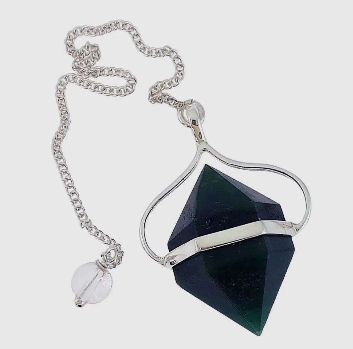 Herkimer Amethyst-Pendel ✧ Tor zu Klarheit & Intuition