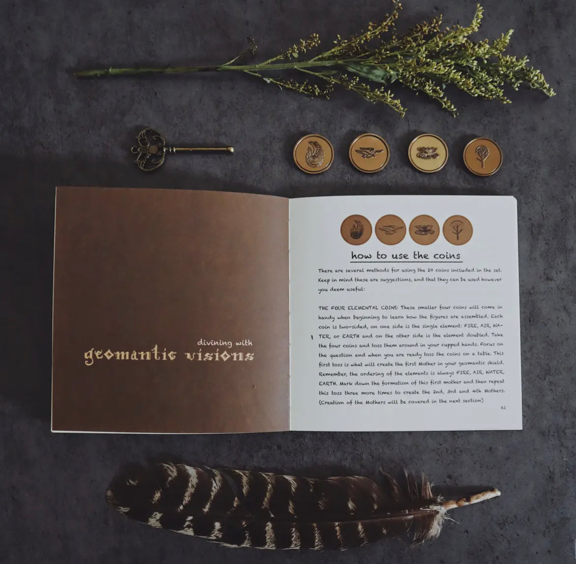 Geomantic Visions ✧ Münzset für geomantische Weissagung & Erdmagie