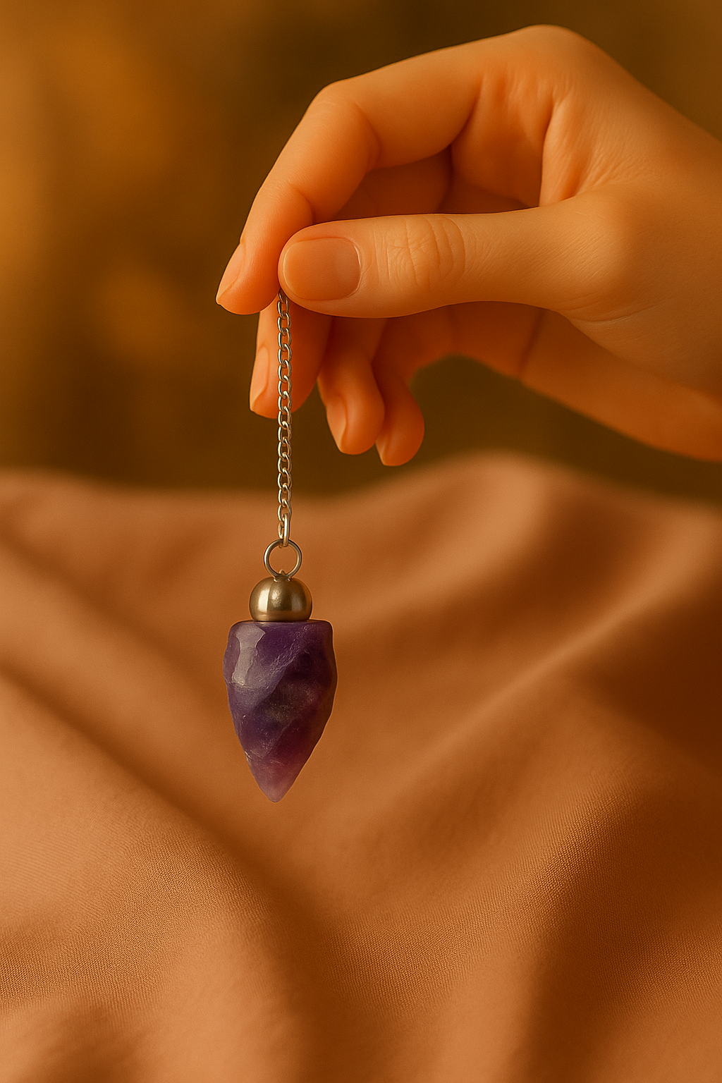 Pendel aus Amethyst – spirituelles Werkzeug für Meditation