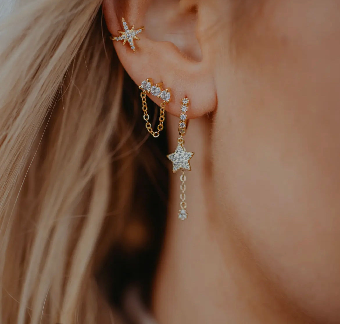 Sternenkranz Ear Cuff ✧ Himmlische Ohrspange des Lichts