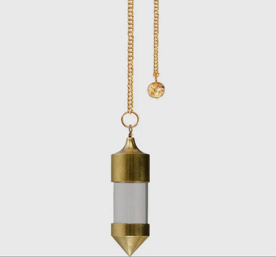Clear Vial Chambered Pendel ✧ Kristalltor zu Klarheit & innerer Führung