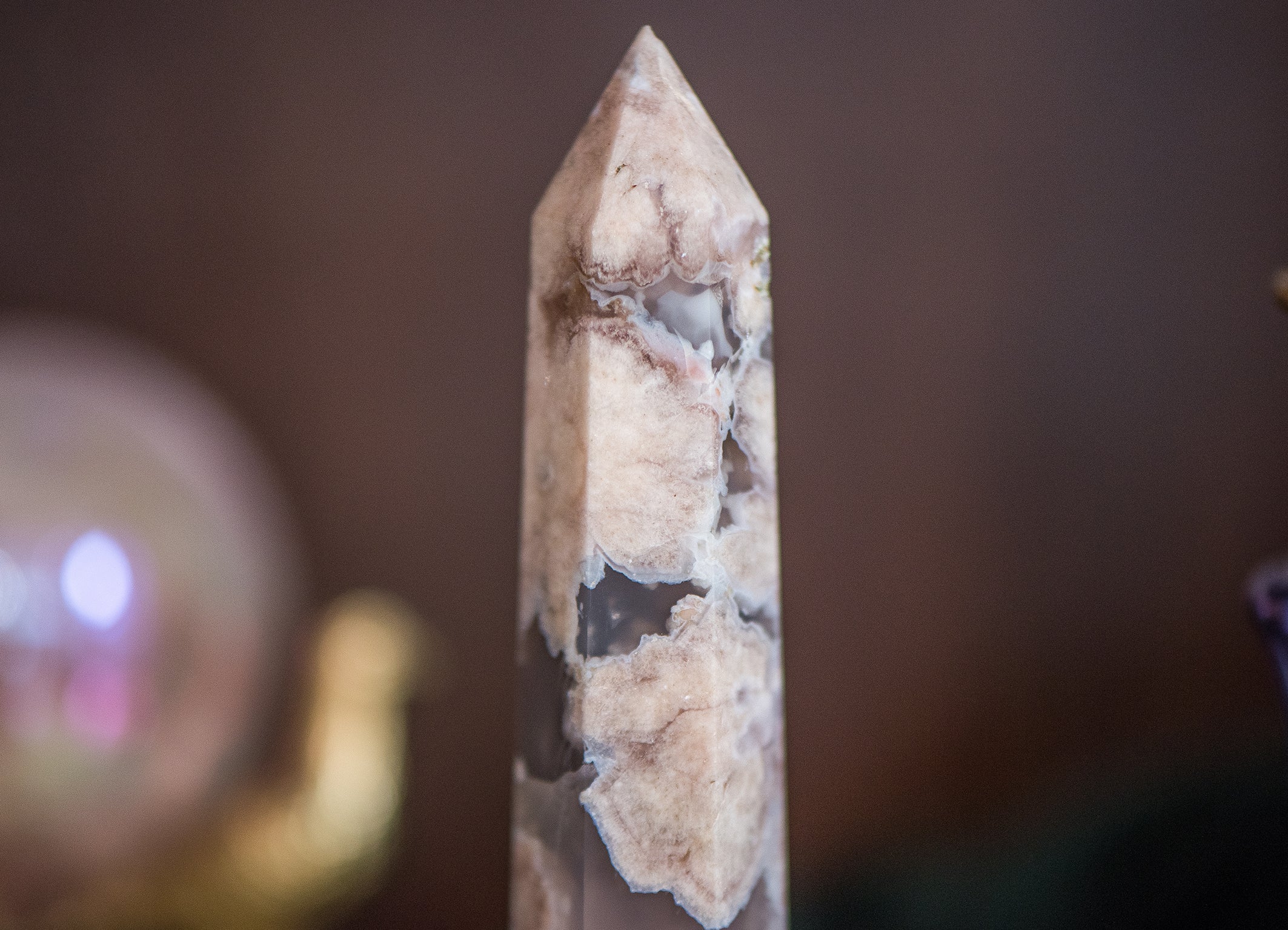 Blumenachat Turm ✧ Wachstum & Fokus