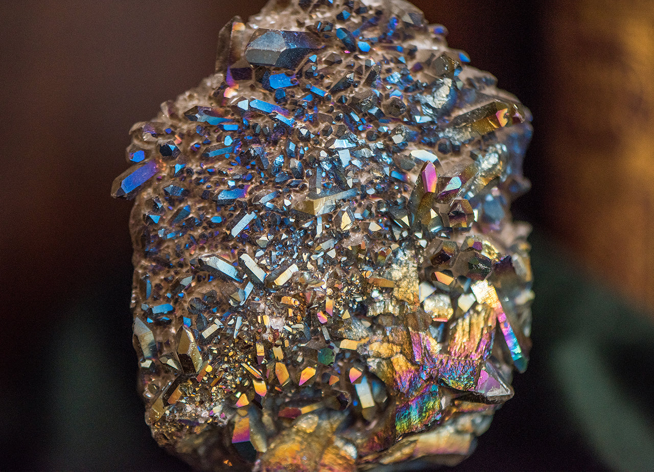 Bergkristall Aura Cluster