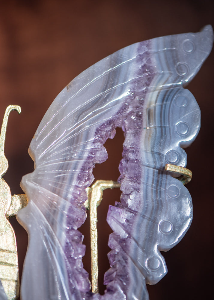 Amethyst -Achat Schmetterling