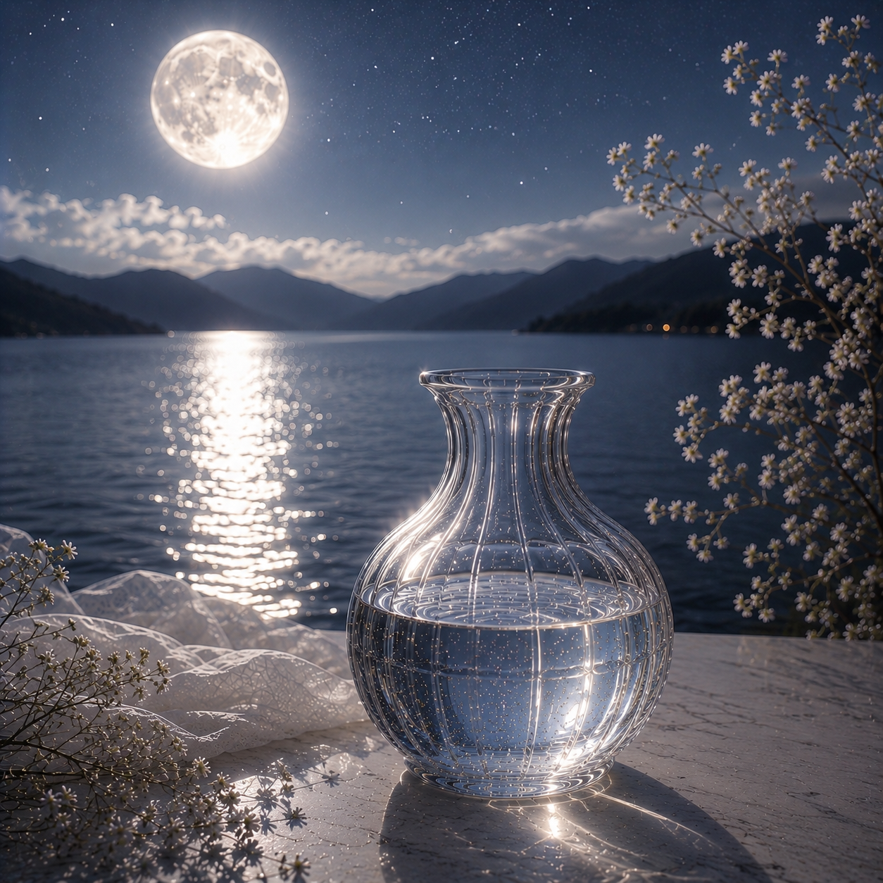 Wenn der Mond das Wasser berührt