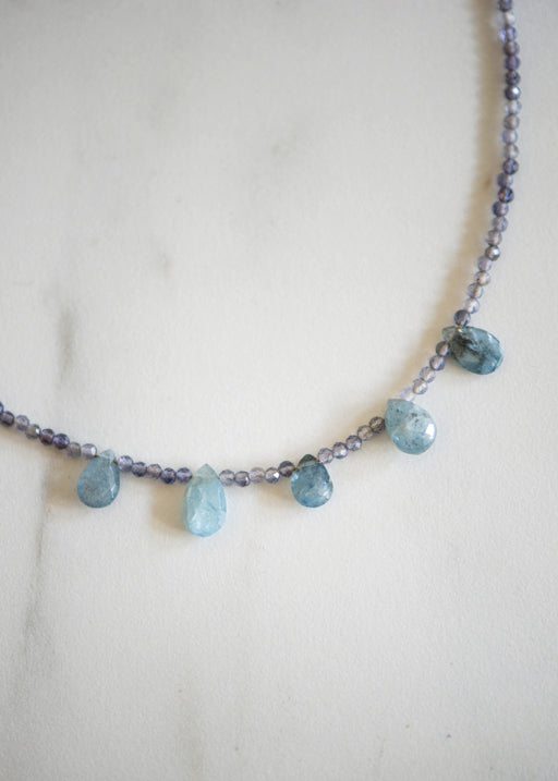 Iolith & Labradorit Choker ✧ Klarheit, Schutz & spirituelle Führung