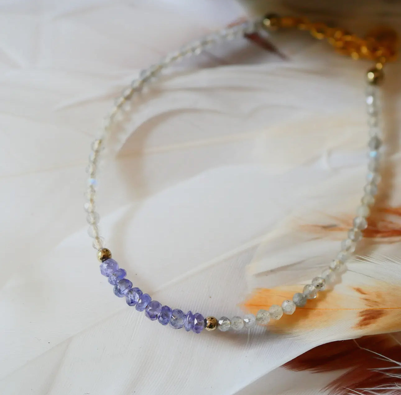 Aemirah – Tansanit, Labradorit & Hämatit-Armband