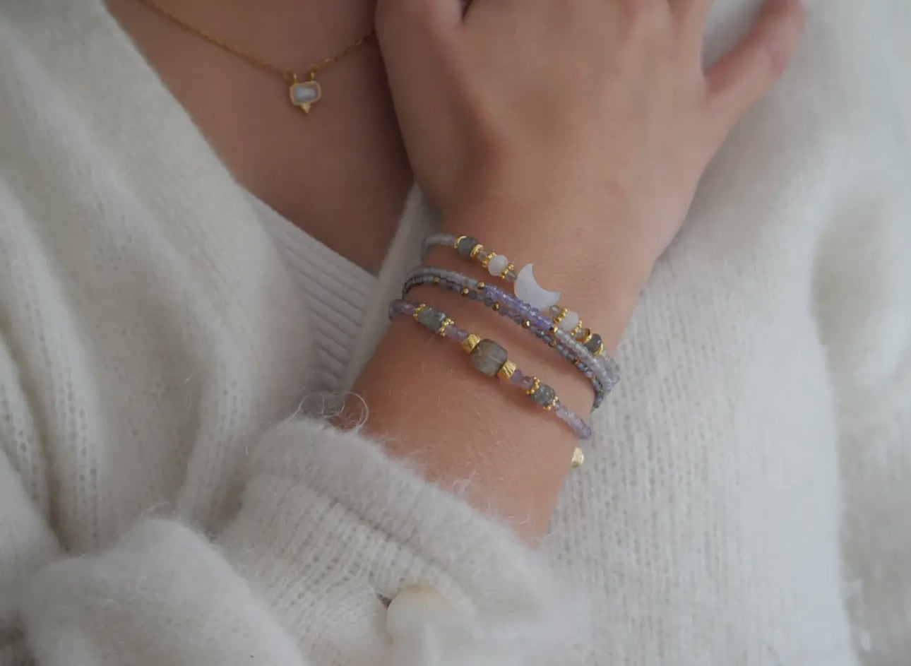 Aemirah – Tansanit, Labradorit & Hämatit-Armband