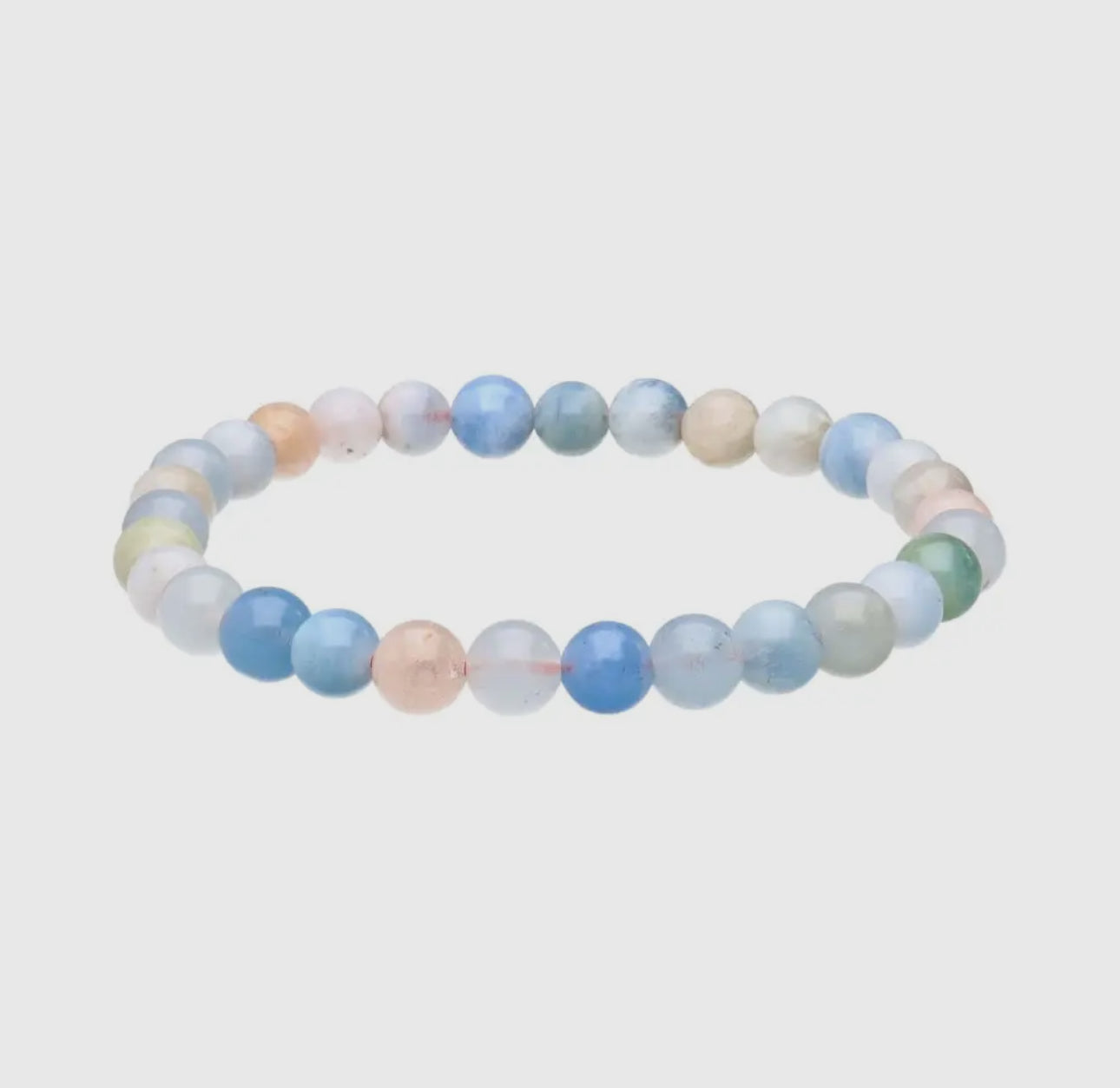Aquamarin & Morganit Armband – Ruhe & Herzbalance von Feenglanz