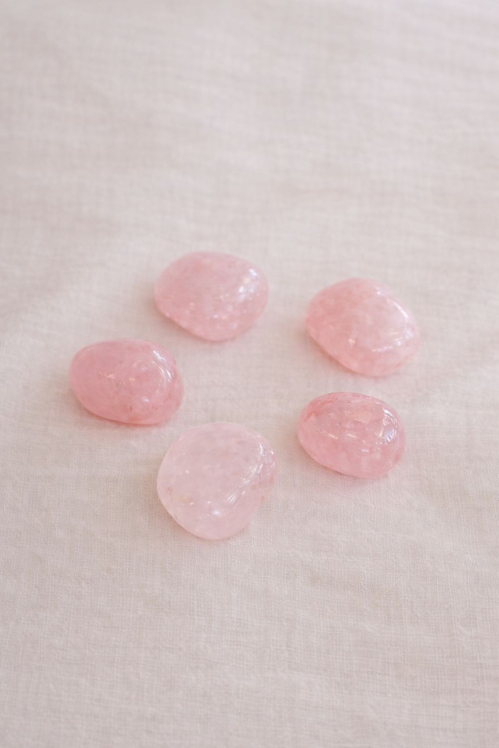 Rosenquarz Trommelstein