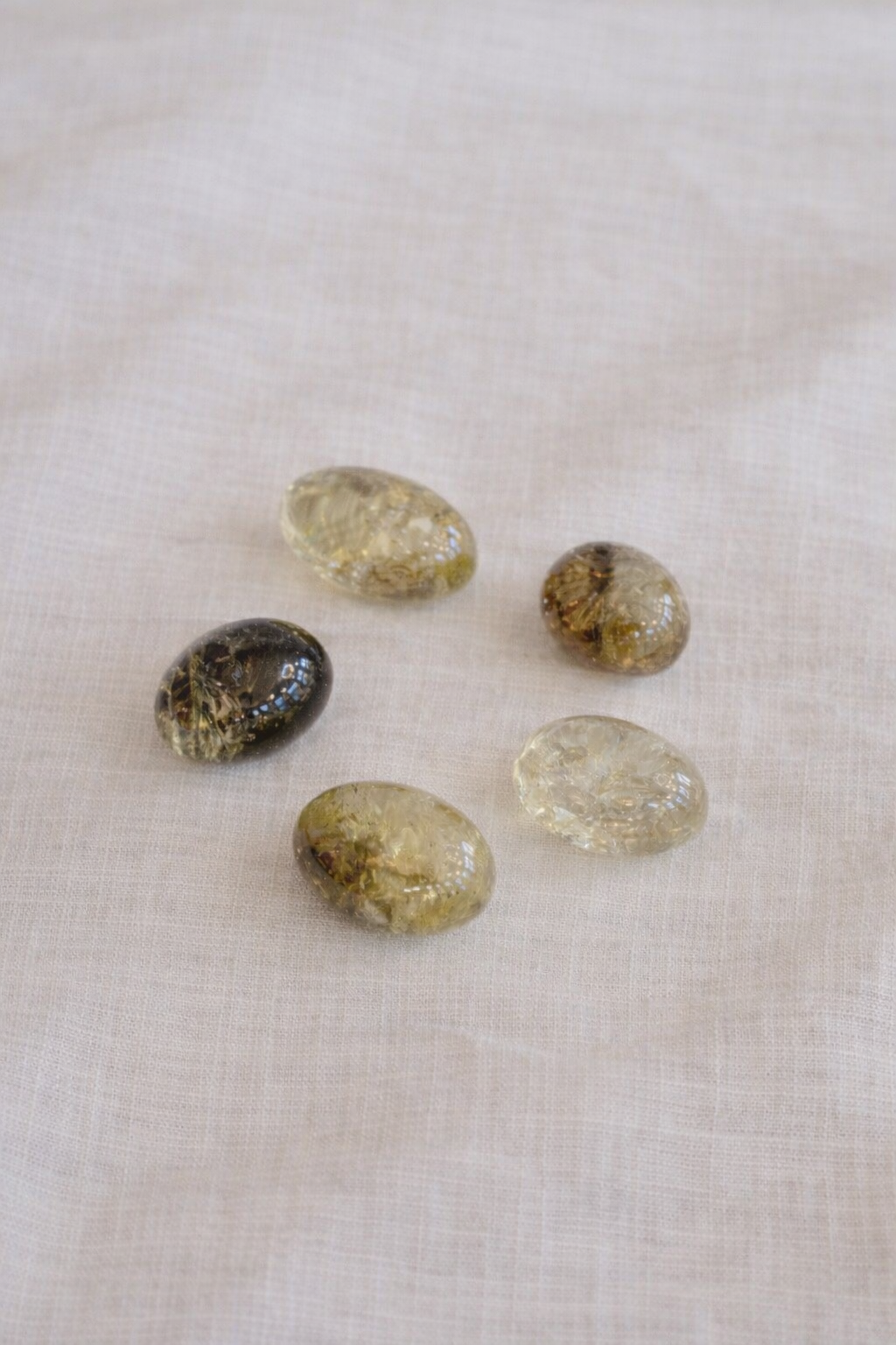 Citrin & Rauchquarz Trommelstein