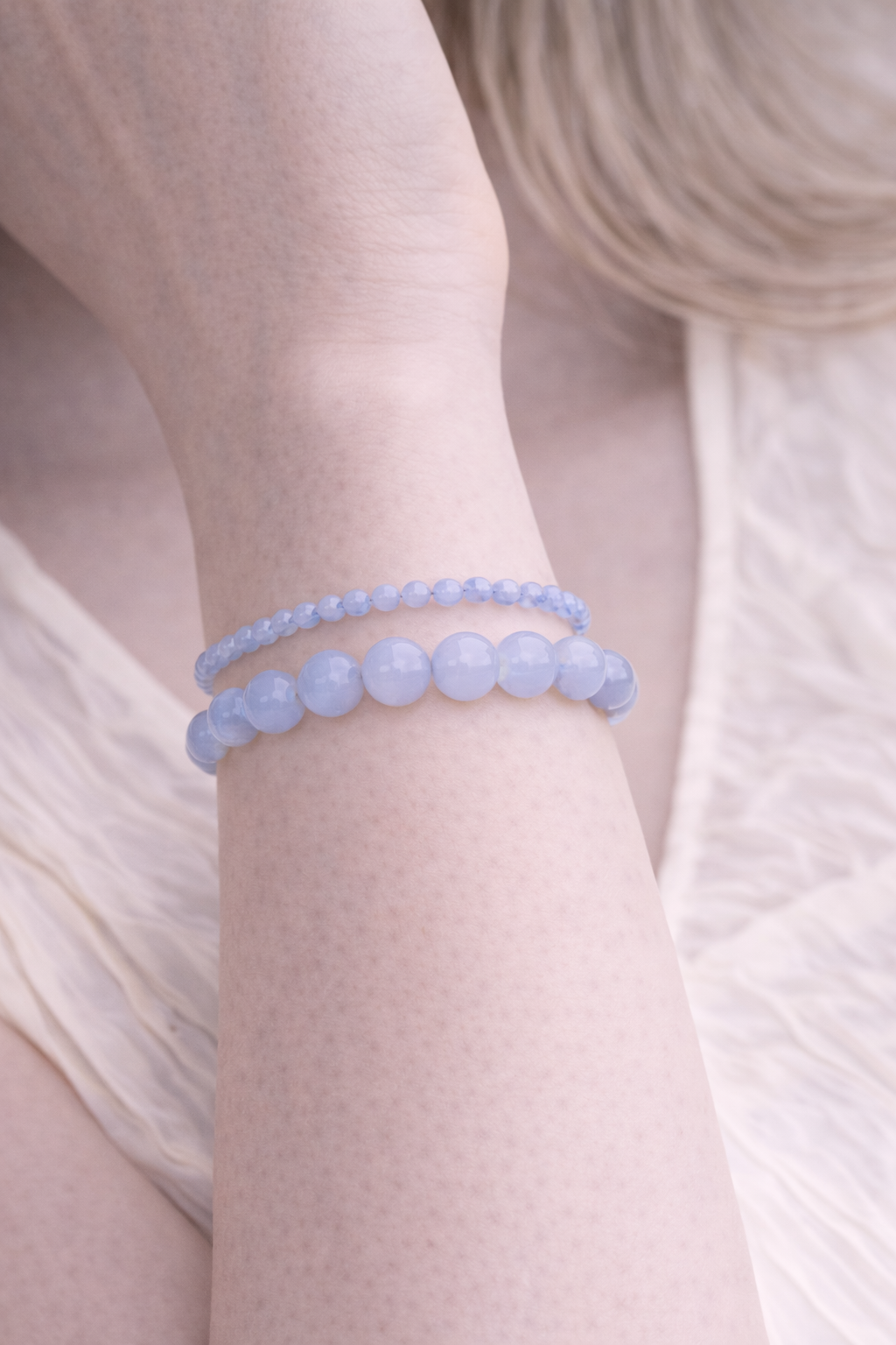 Blauer Chalcedon Armband