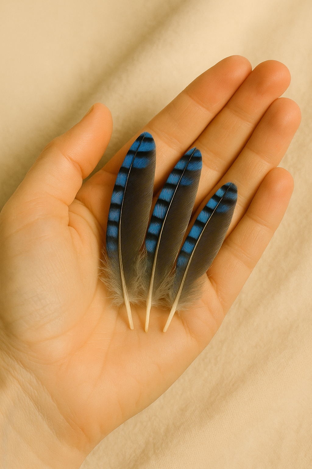 Natürliche Eichelhäherfeder